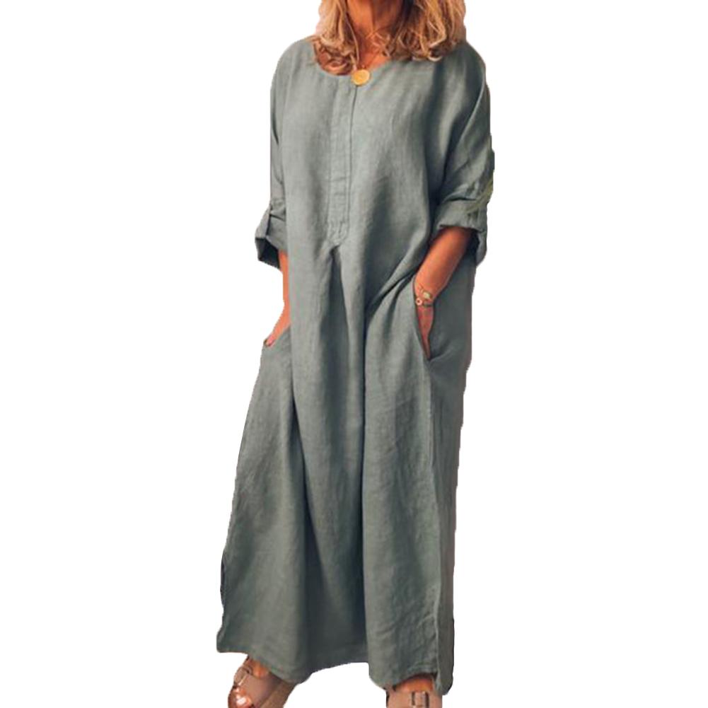Oversized Maxi Cotton Kaftan Dress