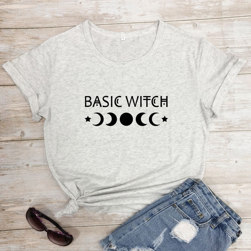 Basic Witch Moon Phases Graphic T-shirt
