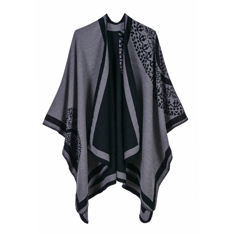 Winter Pashmina Thick Cashmere Cape