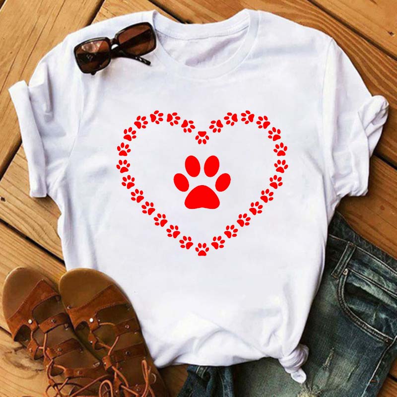 Dogs Paws, Peace & Love T-shirt