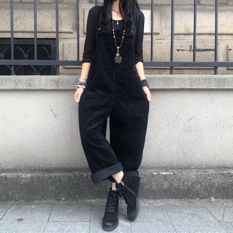 Casual Corduroy Overalls