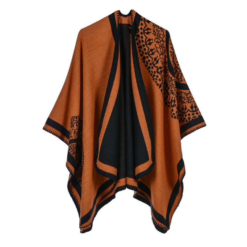 Winter Pashmina Thick Cashmere Cape
