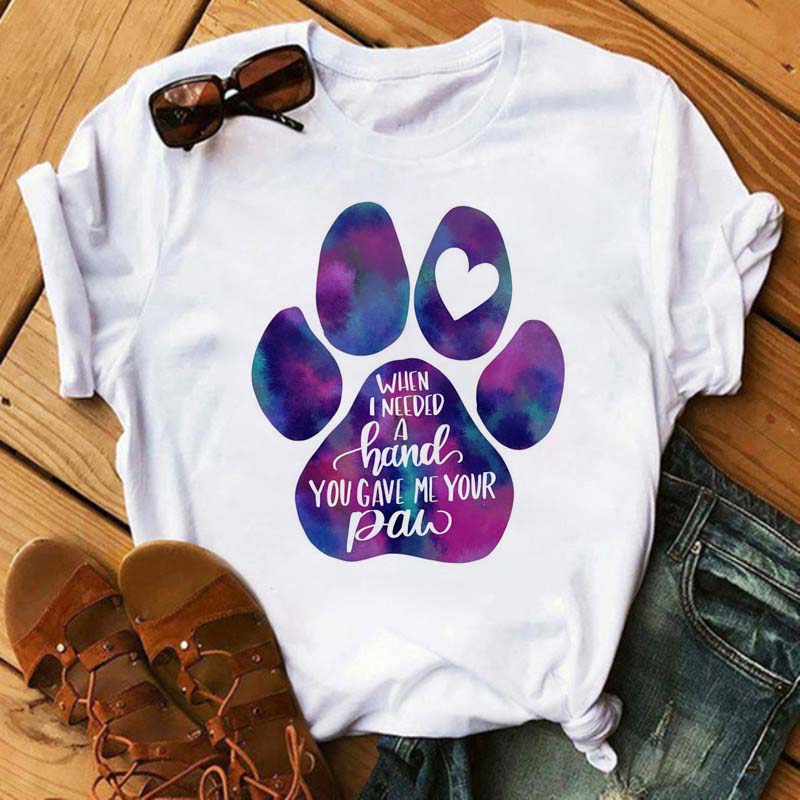 Dogs Paws, Peace & Love T-shirt