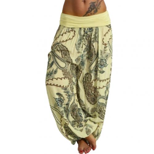 Boho Paisley Print Ankle Tied Baggy Loose Trousers