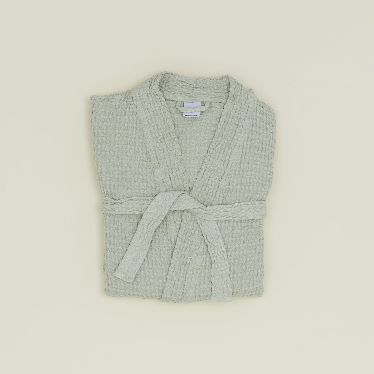 Simple Waffle Bathrobe - Sage