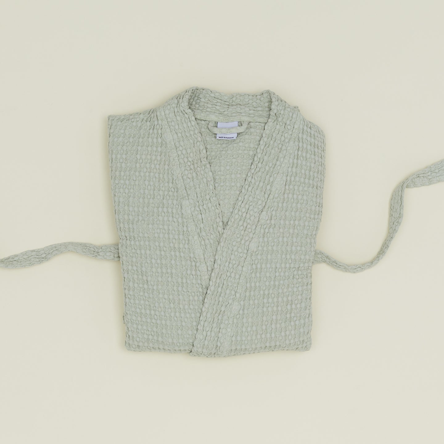 Simple Waffle Bathrobe - Sage