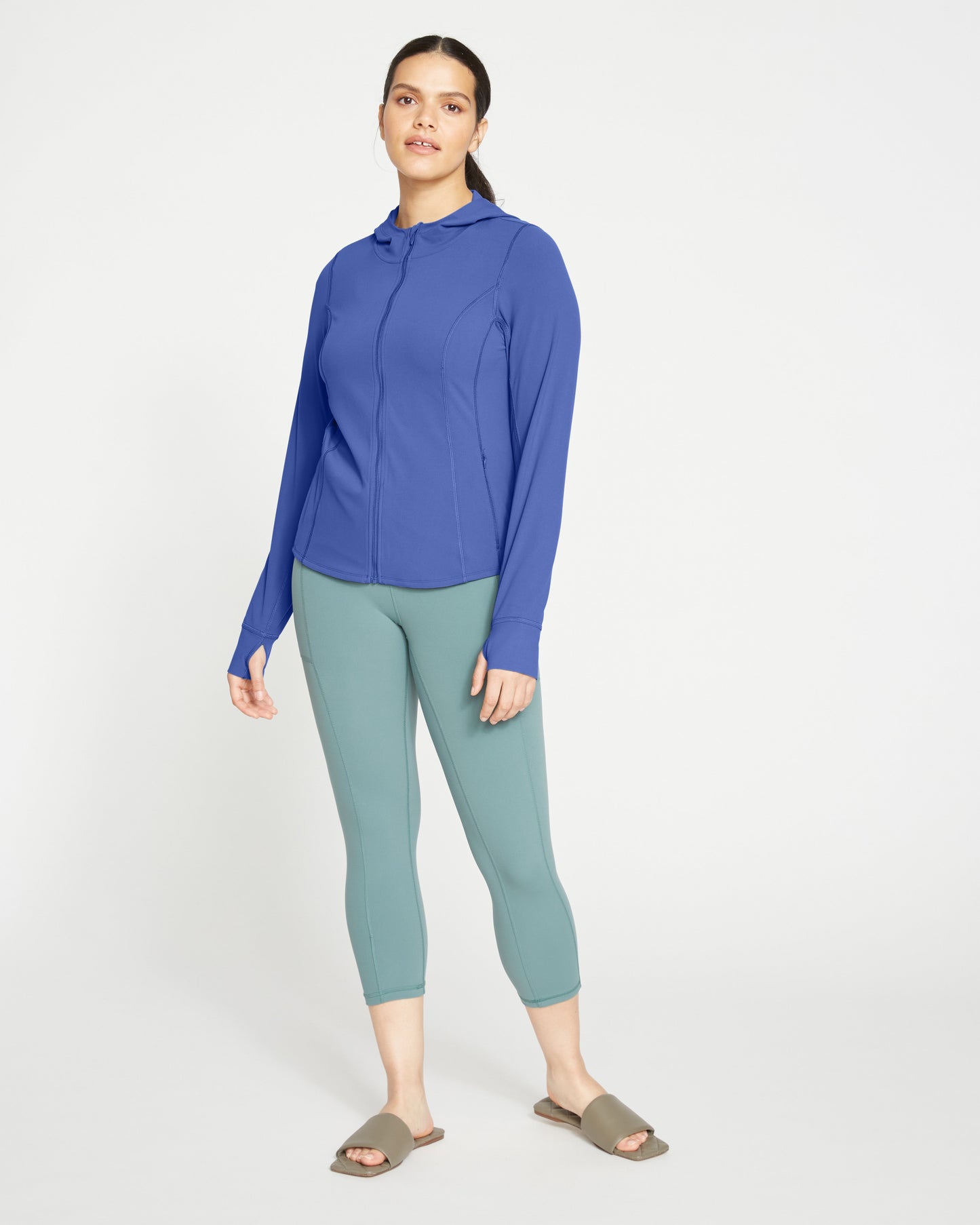 Next-to-Naked Hooded Zip Jacket - Rich Cobalt