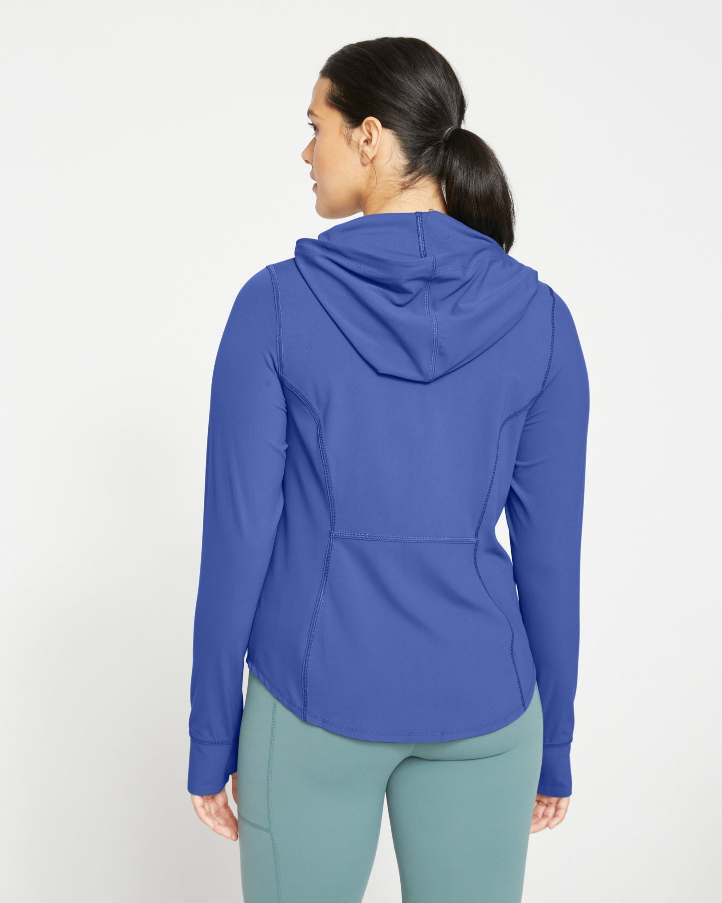 Next-to-Naked Hooded Zip Jacket - Rich Cobalt