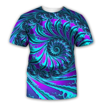 3D Trippy Streetwear Glow in the Dark T shirt - size Asian size S