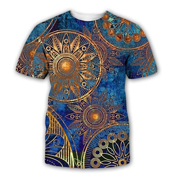 3D Trippy Streetwear Glow in the Dark T shirt - Asian size M