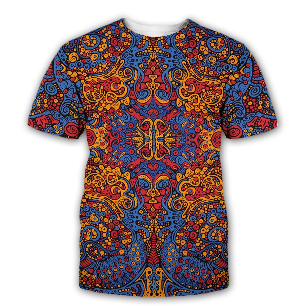 3D Trippy Streetwear Glow in the Dark T shirt - Asian size XL