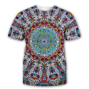 3D Trippy Streetwear Glow in the Dark T shirt - size Asian size S