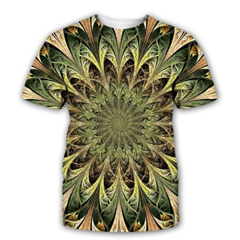 3D Trippy Streetwear Glow in the Dark T shirt - size Asian size S