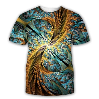 3D Trippy Streetwear Glow in the Dark T shirt - Asian size M
