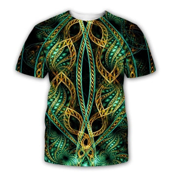 3D Trippy Streetwear Glow in the Dark T shirt - size Asian size S