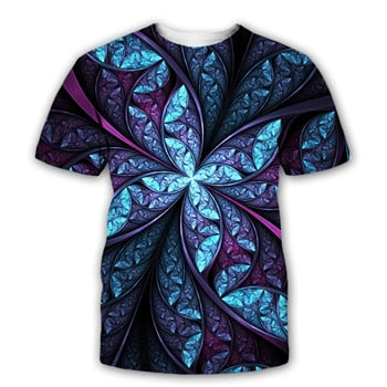 3D Trippy Streetwear Glow in the Dark T shirt - Asian size M