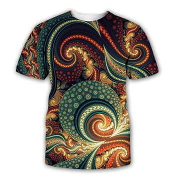 3D Trippy Streetwear Glow in the Dark T shirt - Asian size M