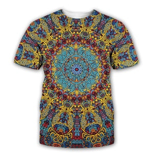 3D Trippy Streetwear Glow in the Dark T shirt - size Asian size S