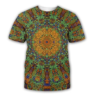 3D Trippy Streetwear Glow in the Dark T shirt - Asian size XL