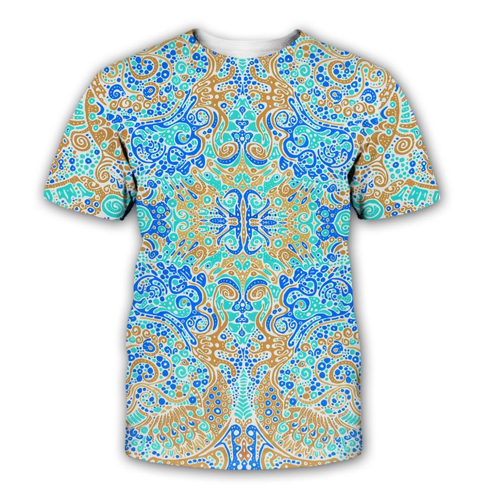 3D Trippy Streetwear Glow in the Dark T shirt - Asian size XL
