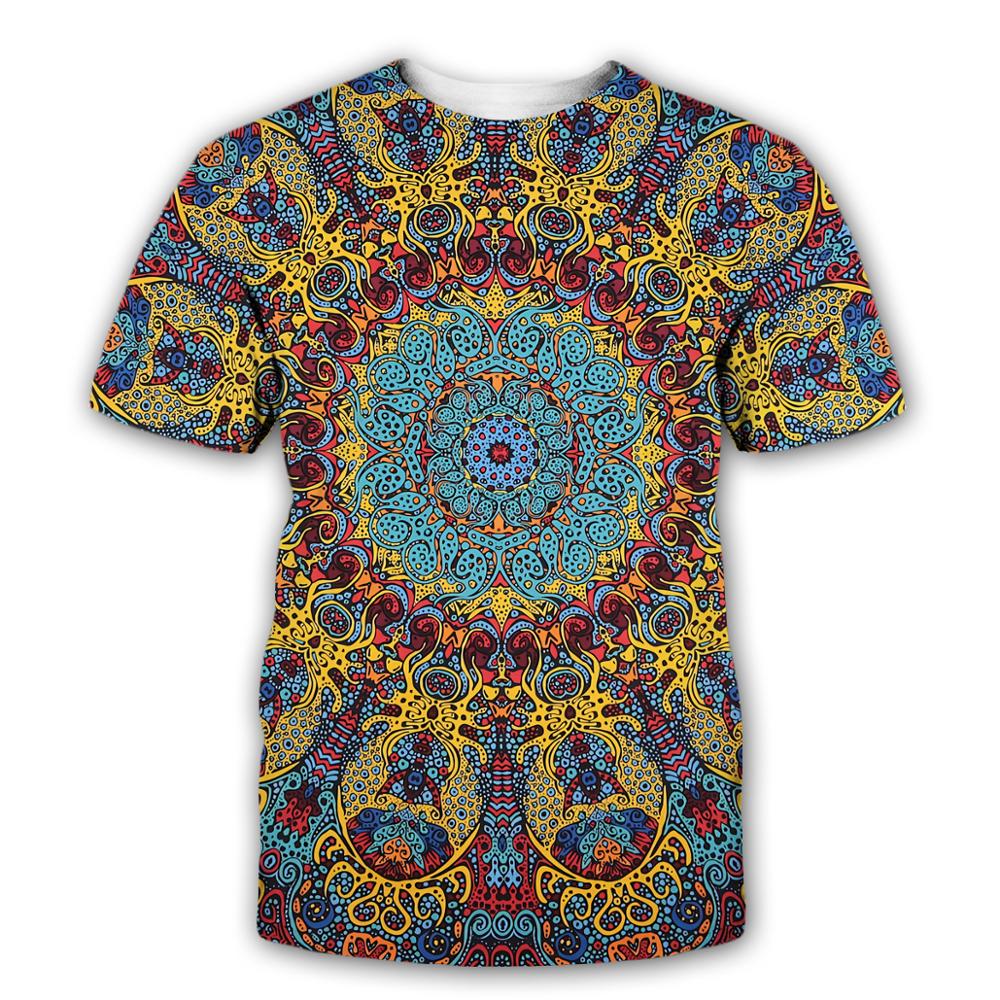 3D Trippy Streetwear Glow in the Dark T shirt - Asian size XL