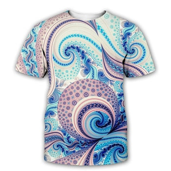 3D Trippy Streetwear Glow in the Dark T shirt - Asian size M