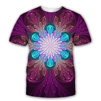 3D Trippy Streetwear Glow in the Dark T shirt - size Asian size S