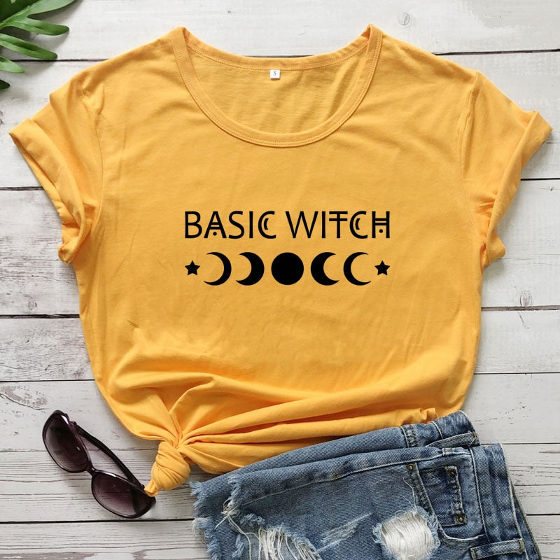 Basic Witch Moon Phases Graphic T-shirt