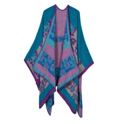 Winter Pashmina Thick Cashmere Cape