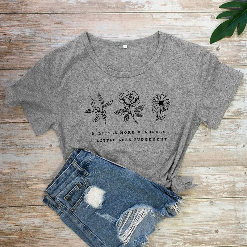 Vintage Flower Botanical Eco Slogan Tshirt