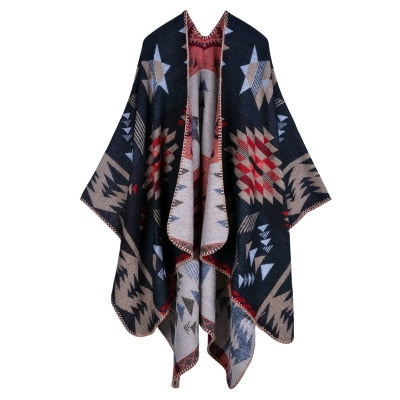 Winter Pashmina Thick Cashmere Cape