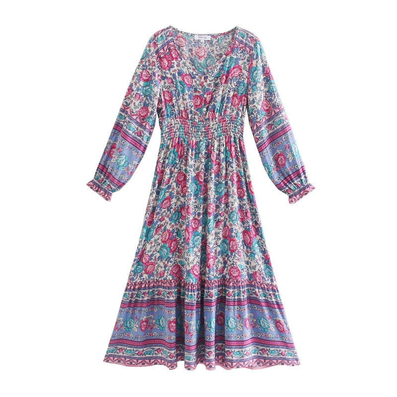 V Neck Rayon Sundress
