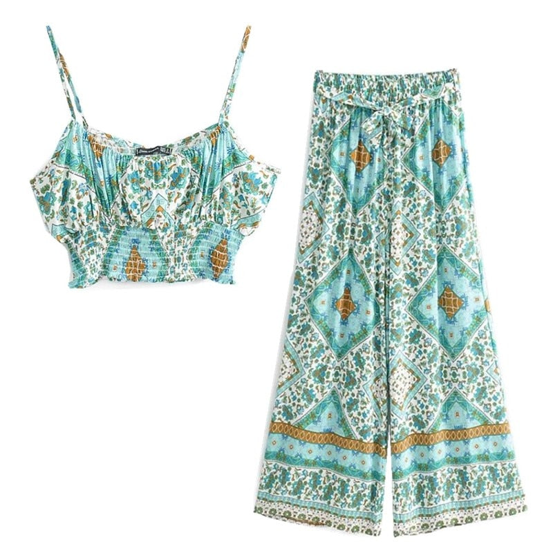Wide Leg Two Pieces Set