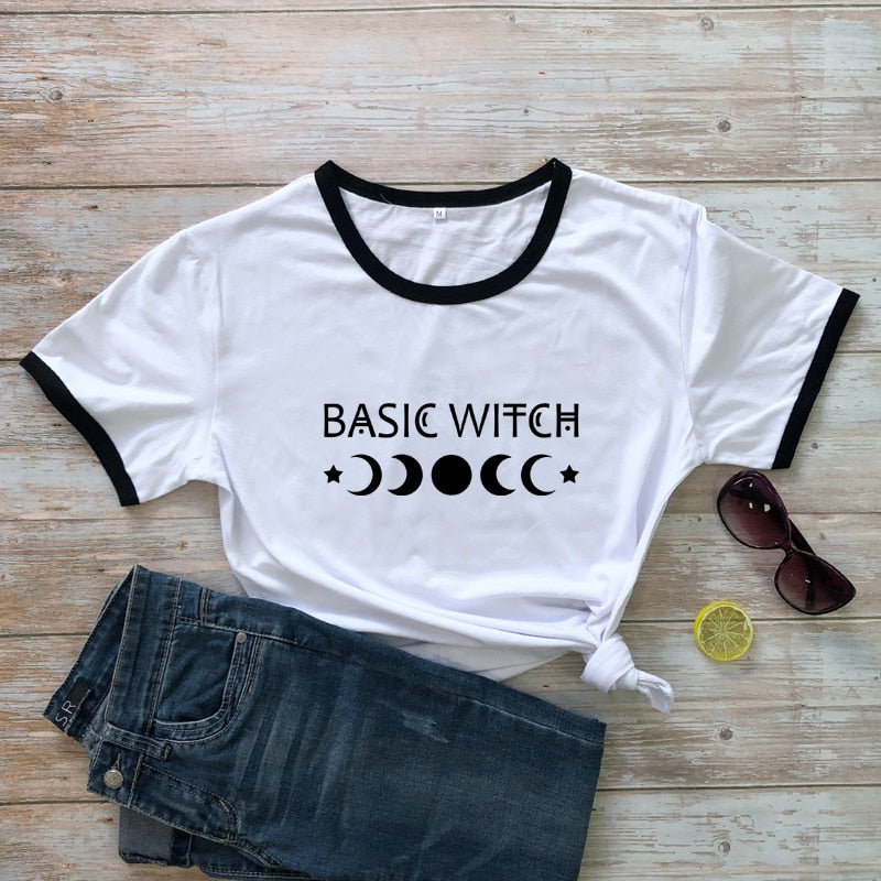 Basic Witch Moon Phases Graphic T-shirt