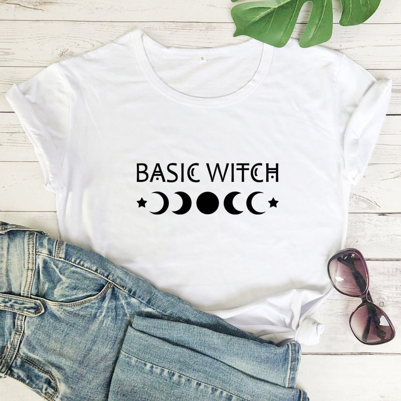 Basic Witch Moon Phases Graphic T-shirt