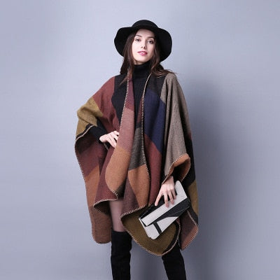 Winter Pashmina Thick Cashmere Cape