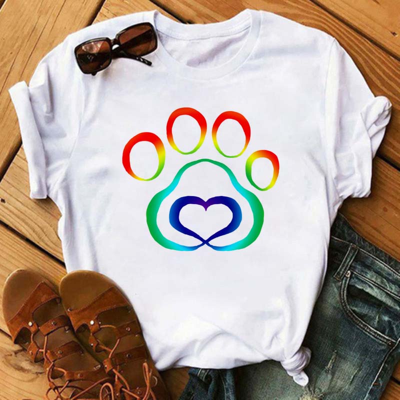 Dogs Paws, Peace & Love T-shirt