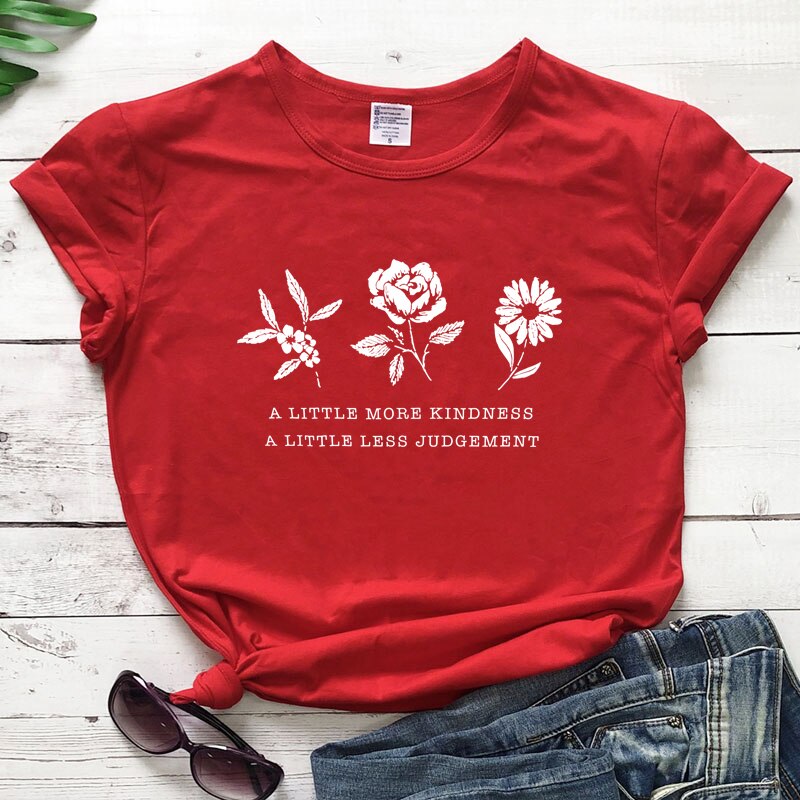 Vintage Flower Botanical Eco Slogan Tshirt