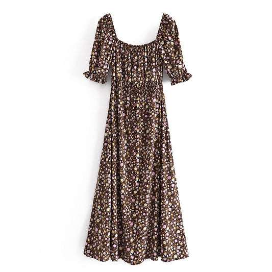 Rayon Pleated Maxi Sundress