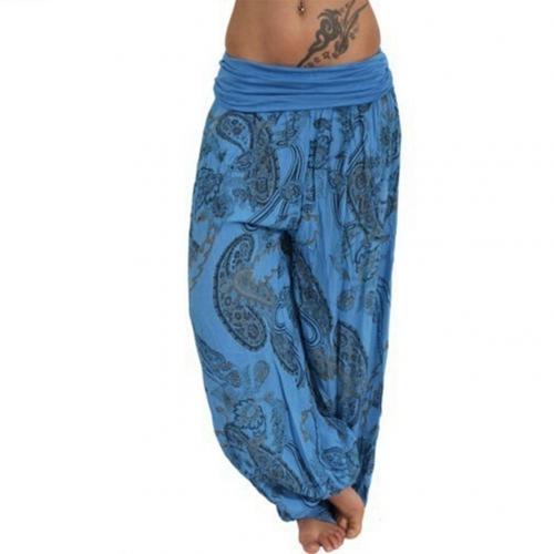 Boho Paisley Print Ankle Tied Baggy Loose Trousers