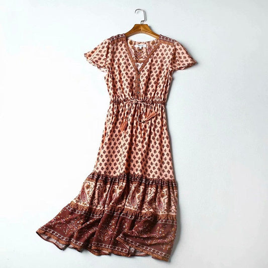 Tie Bow Long Dress