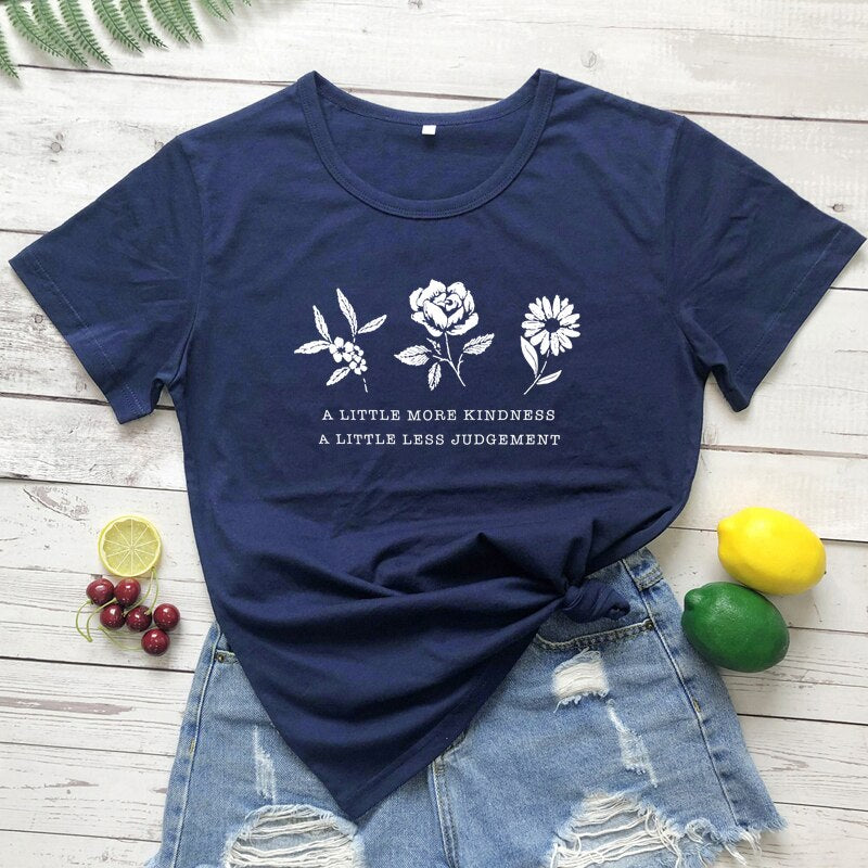 Vintage Flower Botanical Eco Slogan Tshirt