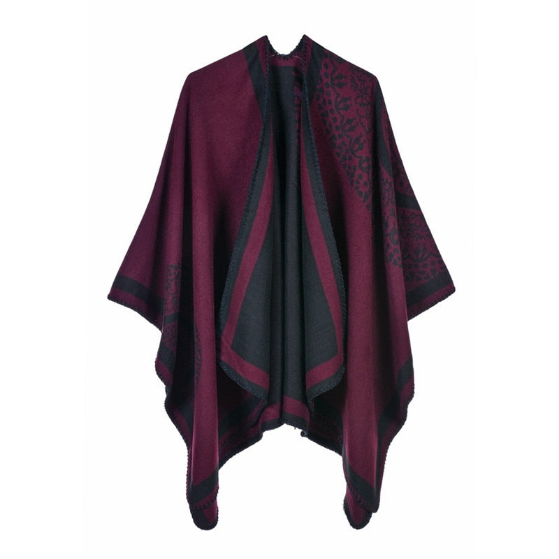 Winter Pashmina Thick Cashmere Cape
