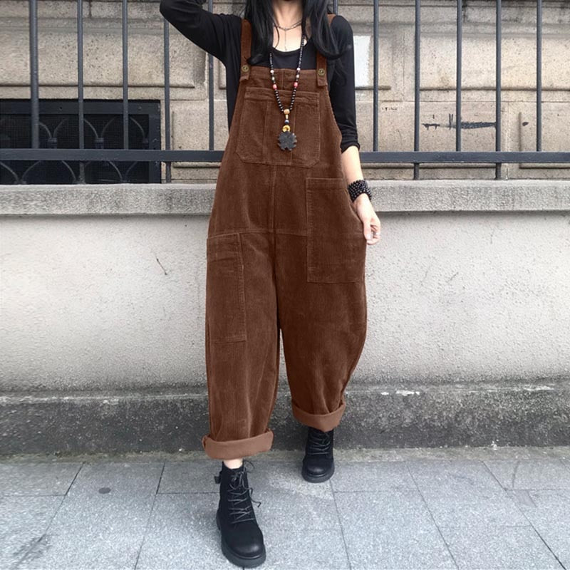 Casual Corduroy Overalls