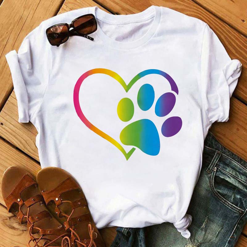 Dogs Paws, Peace & Love T-shirt