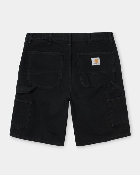 Single Knee Short | Black (aged canvas)