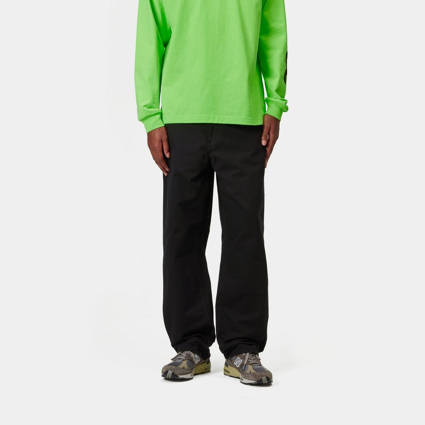 Single Knee Pant - Drill | Black (garment dyed)