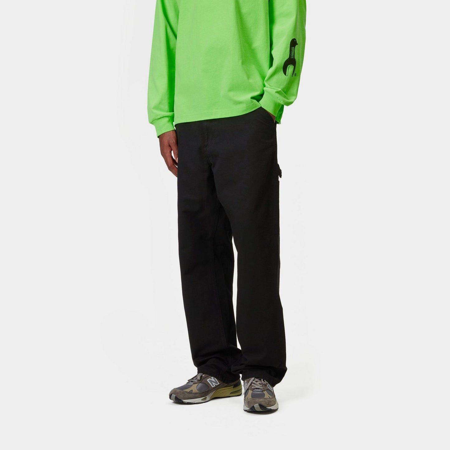 Single Knee Pant - Drill | Black (garment dyed)