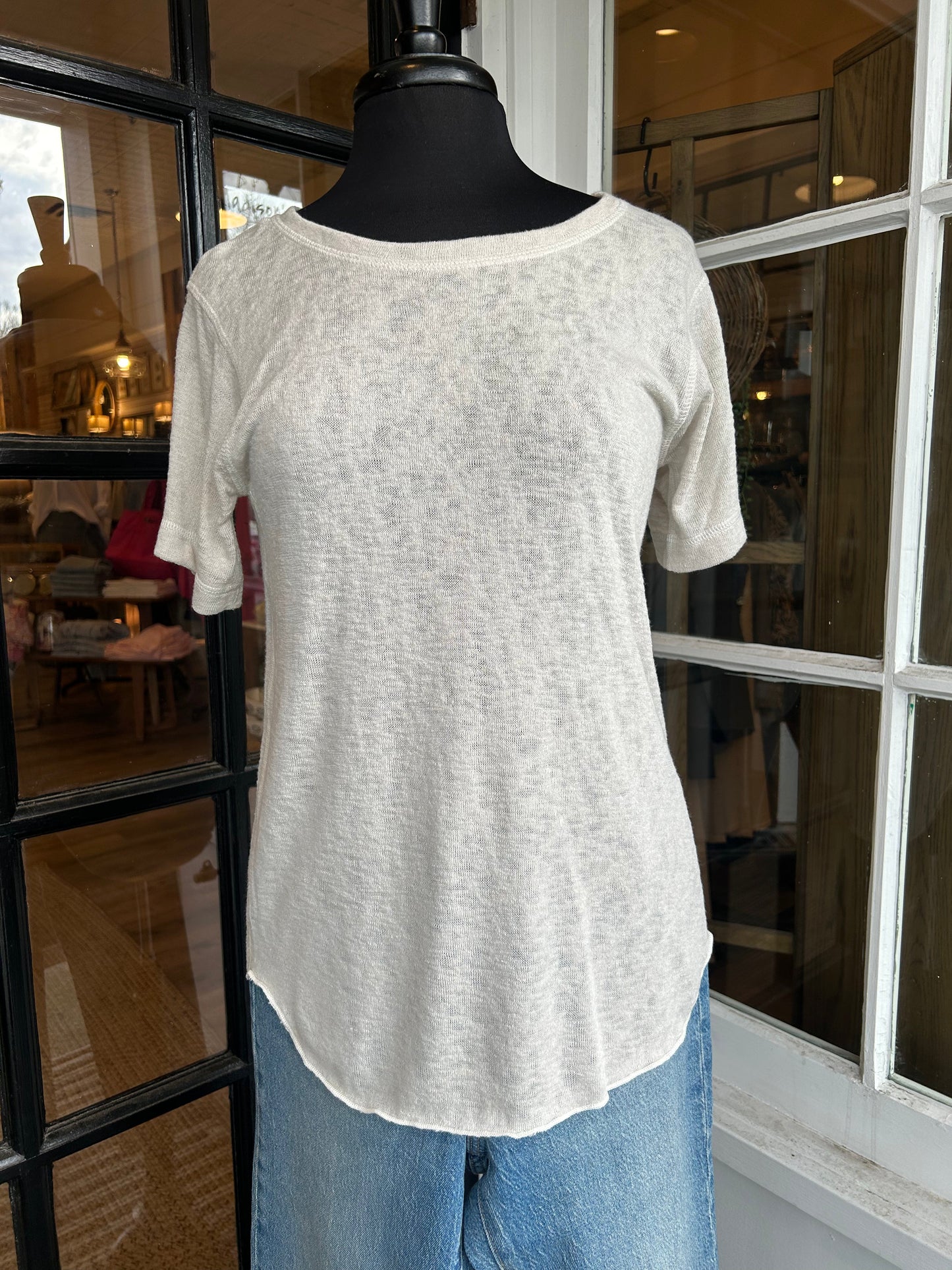 Sarah Short Sleeve Crew Neck Top