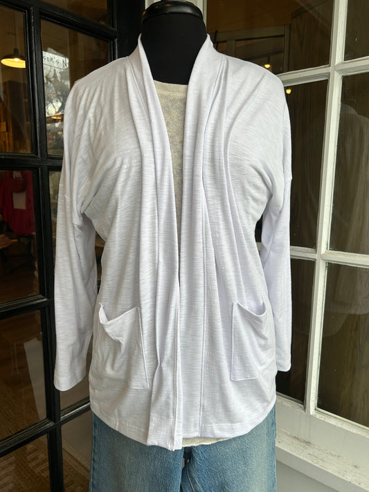 Farina Open Cardigan in White